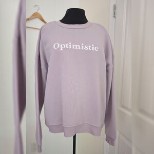 🩷 5/$25 - Lavender Optimistic Crew Neck Sweater